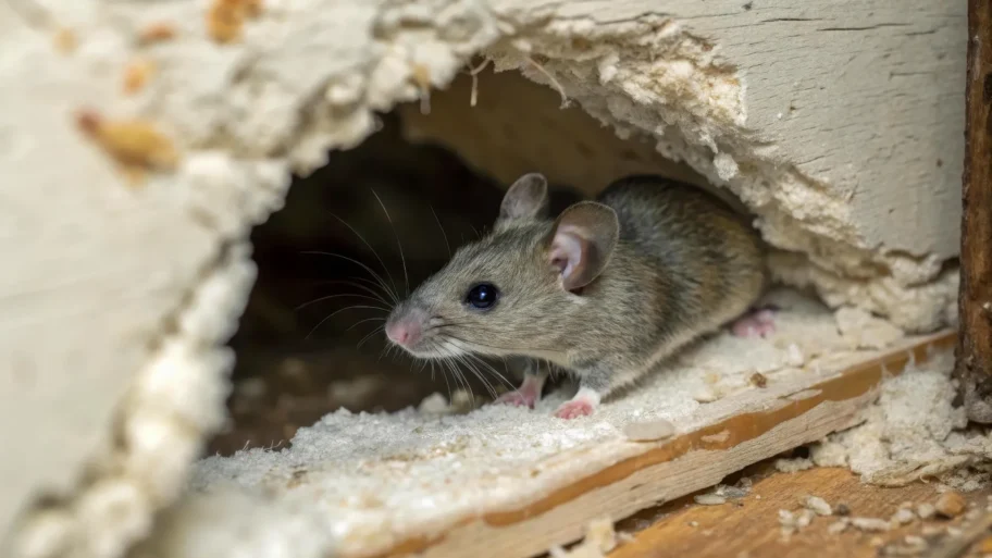 Rodents in Maricopa County damaging insulation inside a home wall